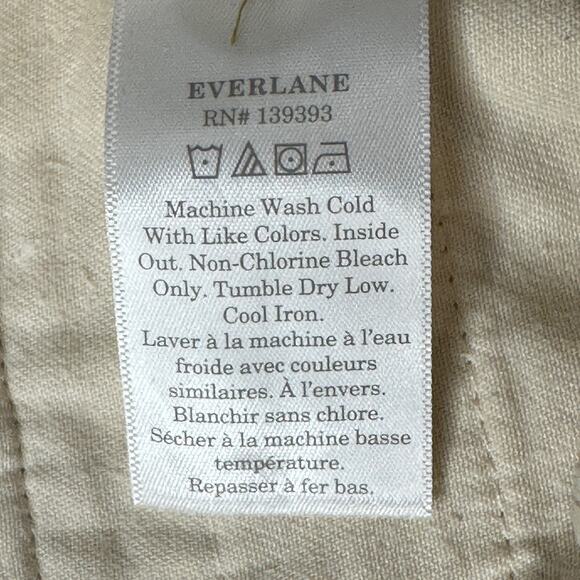 Everlane The Tencel Relaxed Chino Pants Parchment High Rise Women 0 NWT - Picture 9 of 11